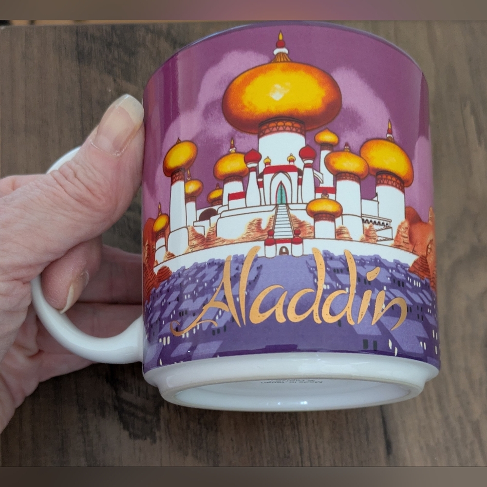 Vintage 1990s Disney Aladdin Prince Ali Parade Scene Ceramic Mug